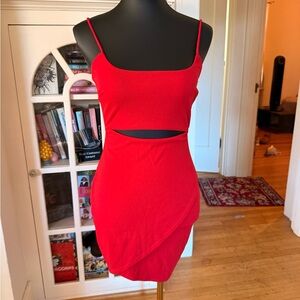 Red Cutout Bodycon Dress